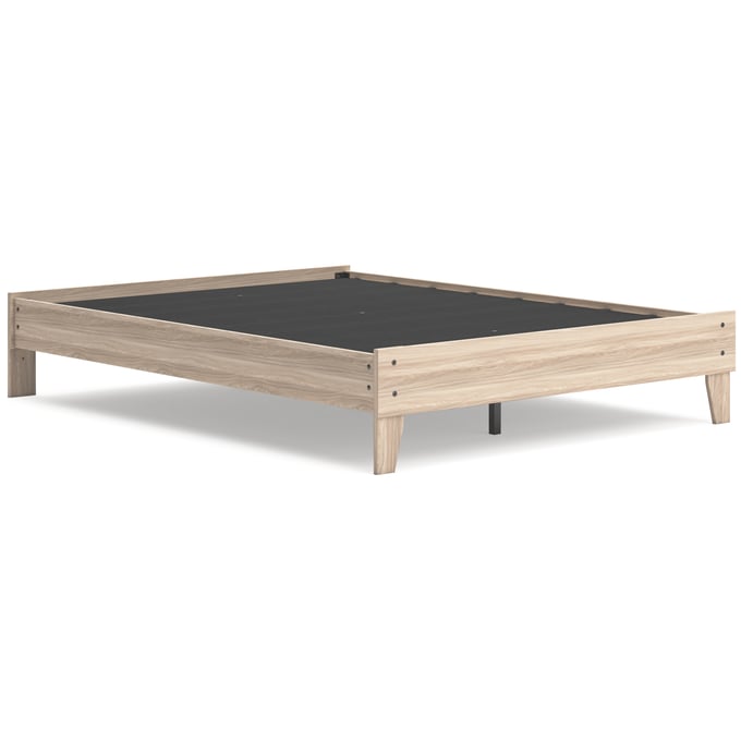 Ashley Furniture Battelle Tan Queen Platform Bed EB3929-113