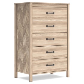 Ashley Furniture Battelle Tan Five Drawer Chest