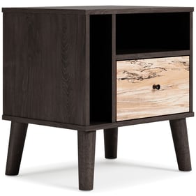 Ashley Furniture Piperton Brown Black One Drawer Night Stand