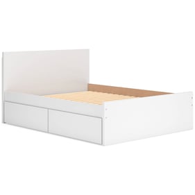 Ashley Furniture Onita White Queen Panel Platform Bed With 4 Side Storage