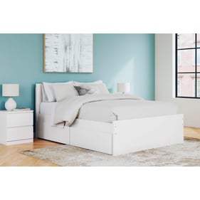 Ashley Furniture Onita White 2pc Bedroom Set With Queen 2 Storage Panel Bed