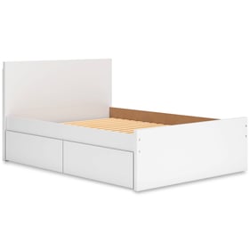 Ashley Furniture Onita White Full Panel Platform Bed With 4 Side Storage