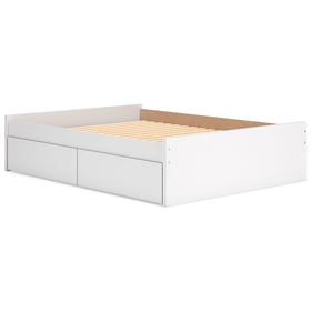 Ashley Furniture Onita White Queen Platform Bed With 2 Side Storage