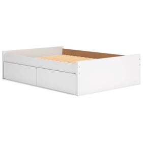 Ashley Furniture Onita White Full Platform Bed With 1 Side Storage