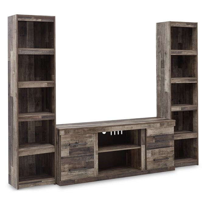 Ashley Furniture Derekson Gray 3pc Entertainment Center EW0200W9