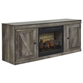 Ashley Furniture Wynnlow Gray TV Stand With Electric Fireplace Infrared