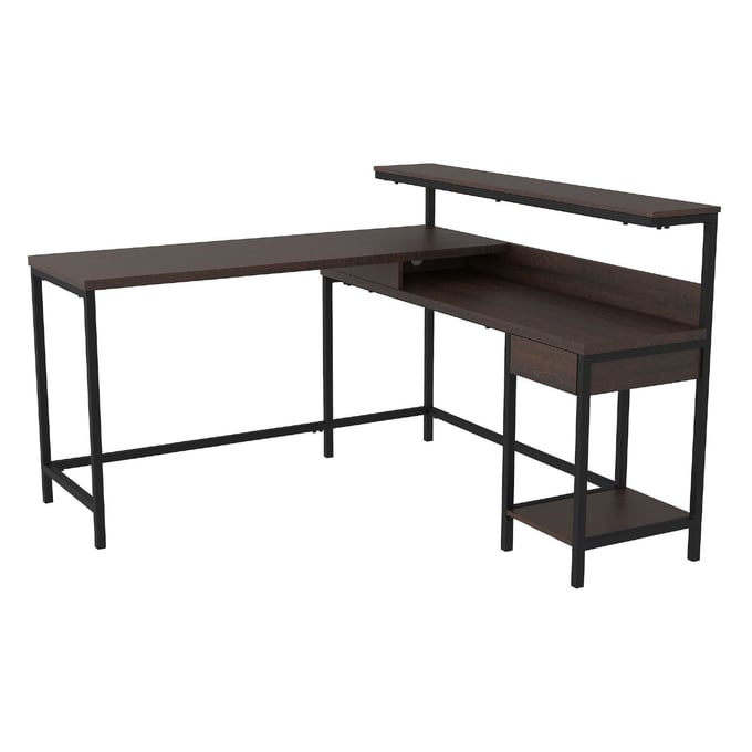 Ashley Furniture Camiburg Warm Brown L Desk With Storage H283-24