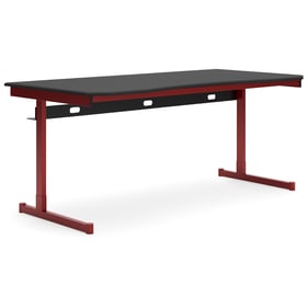 Ashley Furniture Lynxtyn Red Black Home Office Desk