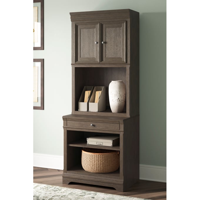 Ashley Furniture Janismore Weathered Gray Cabinet Bookcase H776H7