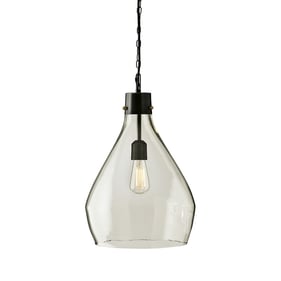 Ashley Furniture Avalbane Clear Gray Glass Pendant Light