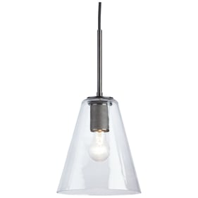 Ashley Furniture Collbrook Black Clear Glass Pendant Light