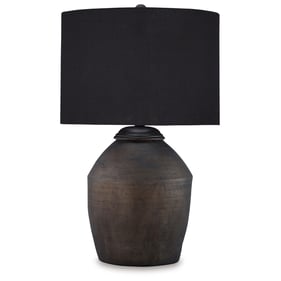 Ashley Furniture Naareman Metallic Black Terracotta Table Lamp