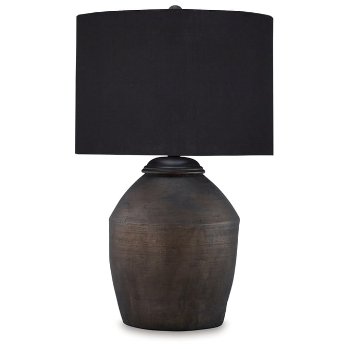 Ashley Furniture Naareman Metallic Black Terracotta Table Lamp L100804