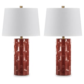 2 Ashley Furniture Jacemour Burnt Umber Table Lamps