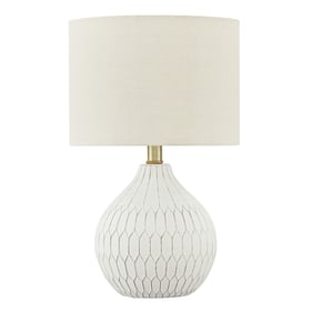 Ashley Furniture Wardmont Contemporary White Ceramic Ceramic Table Lamp