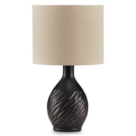 Ashley Furniture Garinton Black Ceramic Table Lamp