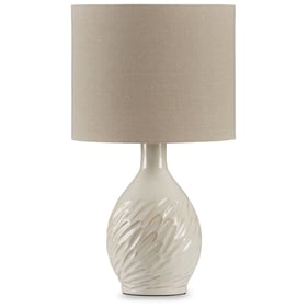 Ashley Furniture Garinton Cream Ceramic Table Lamp