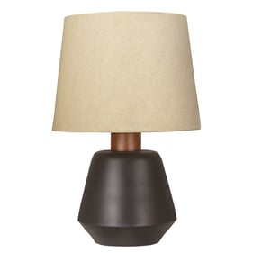 Ashley Furniture Ancel Black Brown Metal Table Lamp