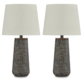 2 Ashley Furniture Chaston Antique Bronze Metal Table Lamps