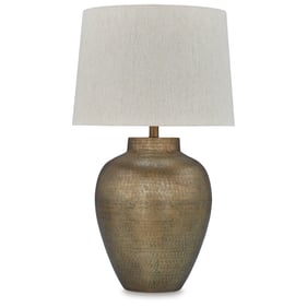 Ashley Furniture Madney Antique Gold Metal Table Lamp