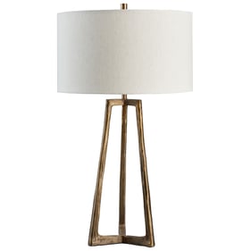 Ashley Furniture Wynlett Antique Brass Metal Table Lamp