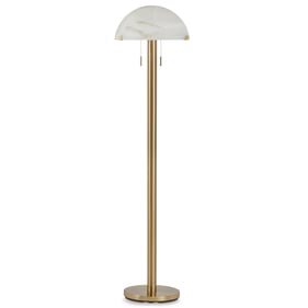 Ashley Furniture Tobbinsen Brass Metal Floor Lamp