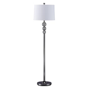 Ashley Furniture Joaquin Clear Chrome Crystal Floor Lamp