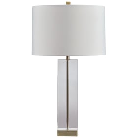 Ashley Furniture Teelsen Clear Gold Glass Crystal Table Lamp