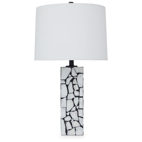 Ashley Furniture Macaria White Black Table Lamp