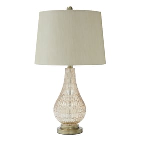 Ashley Furniture Latoya Champagne Glass Table Lamp