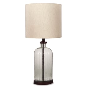 Ashley Furniture Bandile Bronze Clear Glass Table Lamp