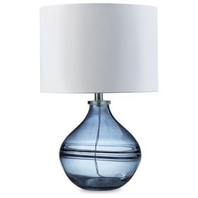 Ashley Furniture Lemmitt Navy Glass Table Lamp