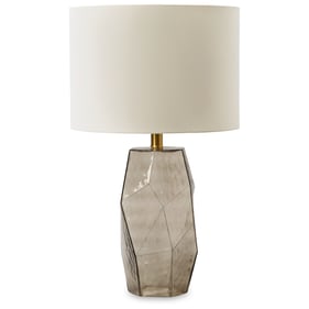 Ashley Furniture Taylow Gray Glass Table Lamp