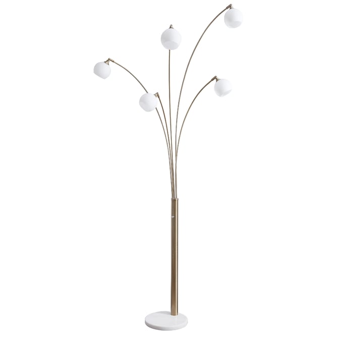 Ashley Furniture Taliya Champagne White Metal Arc Lamp L725119