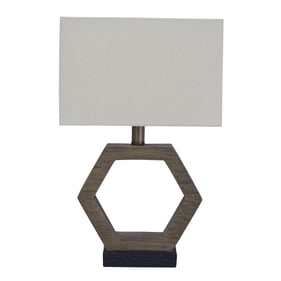 Ashley Furniture Marilu Gray Brown Poly Table Lamp