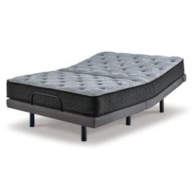 Ashley Furniture Comfort Plus Gray Black Queen Mattress With Adjustable Bas...