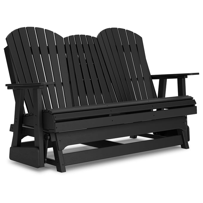 Ashley Furniture Hyland Wave Black Glider Loveseat P108-835