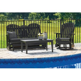 Ashley Furniture Hyland Wave Black 3pc Outdoor Seating Set