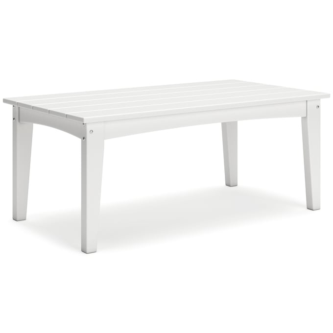 Ashley Furniture Hyland Wave White Rectangular Cocktail Table P111-701