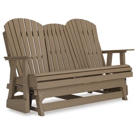 Ashley Furniture Hyland Wave Driftwood Glider Loveseat