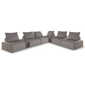 Ashley Furniture Bree Zee Brown 8pc Outdoor Modular Seating Sectional With ...