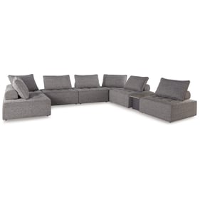 Ashley Furniture Bree Zee Brown 8pc Outdoor Sectional With End Table