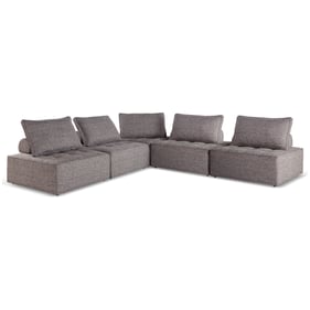 Ashley Furniture Bree Zee Brown 5pc Outdoor Modular Seating Sectional