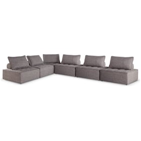 Ashley Furniture Bree Zee Brown 6pc Outdoor Modular Seating Sectional