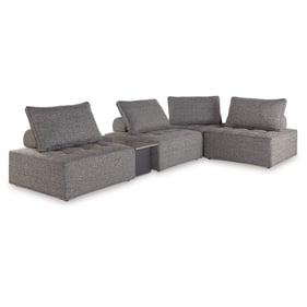 Ashley Furniture Bree Zee Brown 5pc Outdoor Sectional With End Table