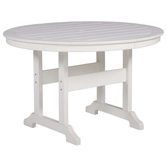 Ashley Furniture Crescent Luxe White Outdoor Round Dining Table P207-615