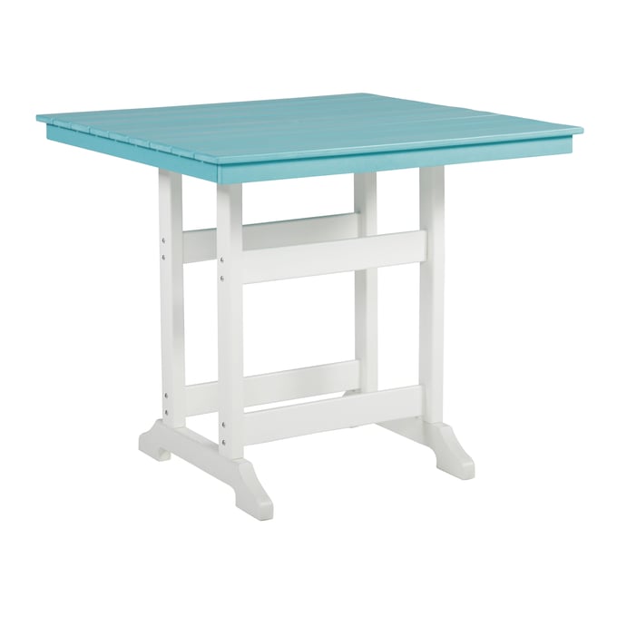 Ashley Furniture Eisely Turquoise White Square Counter Table P208-632