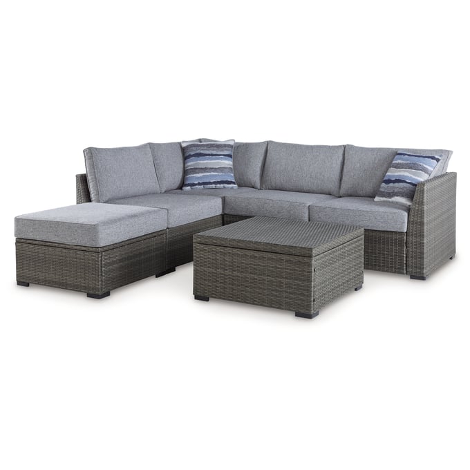 Ashley Furniture Petal Road Gray Outdoor Sectional P297-070