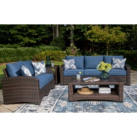 Ashley Furniture Windglow Blue 4pc Outdoor Seating Set