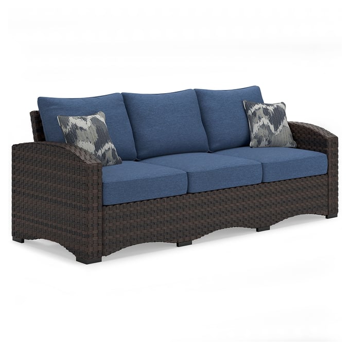 Ashley Furniture Windglow Blue Brown Sofa P340-838